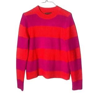 Banana Republic Pink and Red Striped Sweater